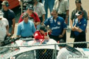 Jerry getting out of car After Qualifying